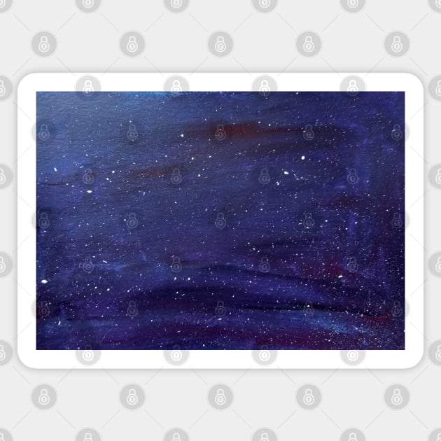 Purple Night Sky Sticker by madagan11